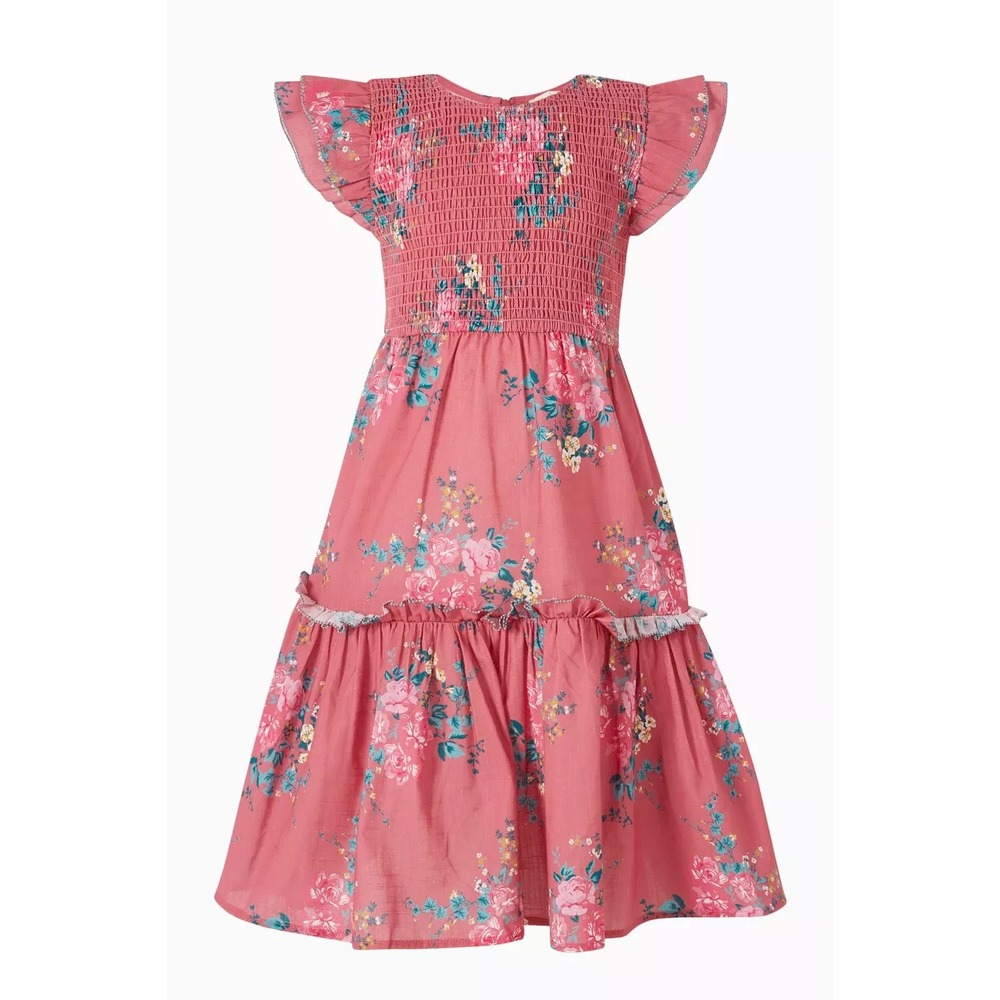 Cera Una Volta Ester Dress Pink‎ Floral Smocked  Girls 14 NWT Party Cottagecore